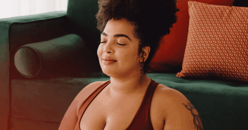 woman with anxiety practicing meditation to calm her nervous system