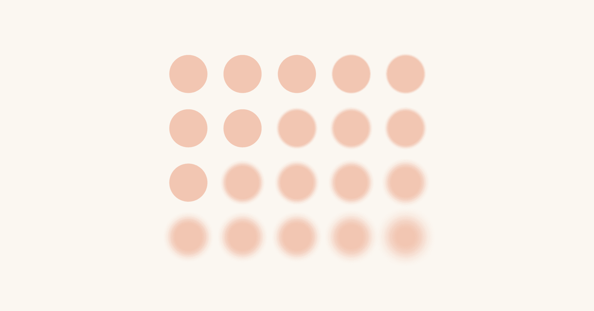 illustration of dots on a grid going from in focus to blurry as a representation of psychotic disorder