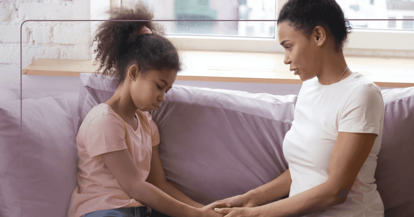 mother validating her daughter's emotions after an autistic meltdown