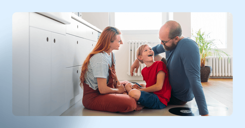 a family demonstrating a safe environment to help build secure attachment