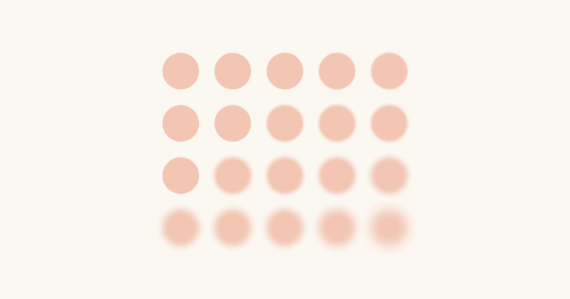 grid of blurred and clear orange circles illustrating the ways a psychiatrist gets involved in OCD treatment