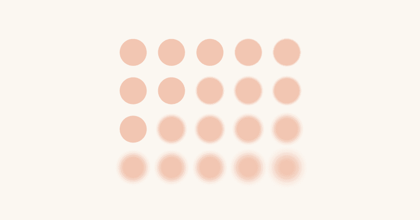 grid of blurred and clear orange circles illustrating the ways a psychiatrist gets involved in OCD treatment