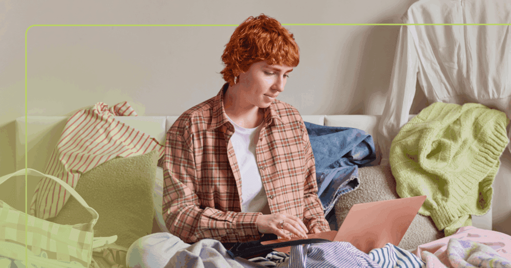 woman with a cluttered space who is too busy to clean
