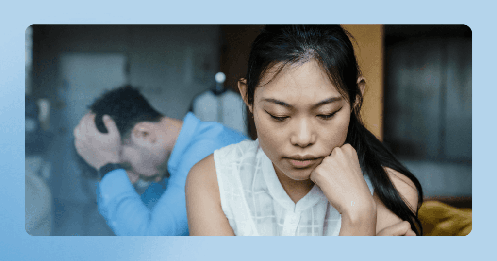 couple struggling to cope with reckless behavior after trauma