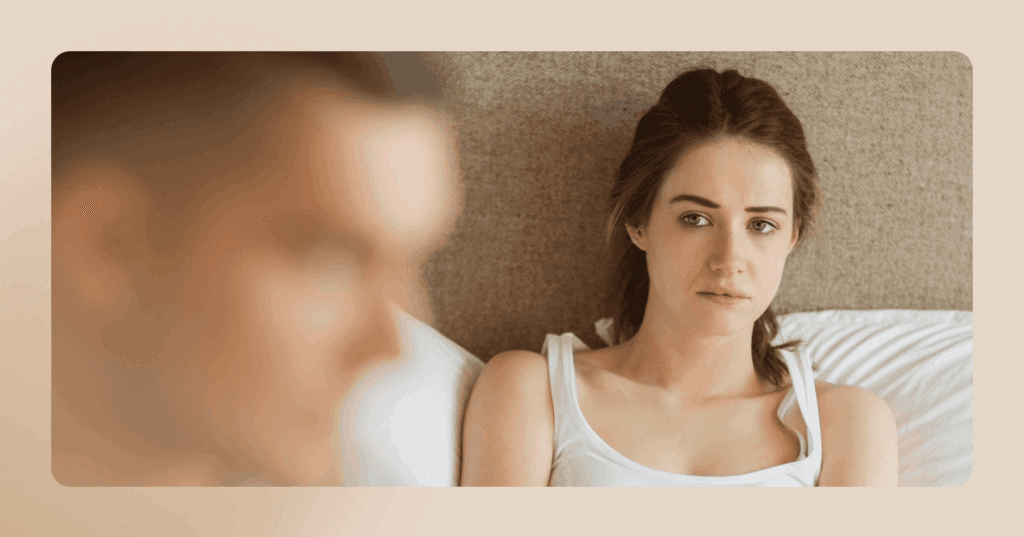 woman noticing her partner has trouble expressing their feelings