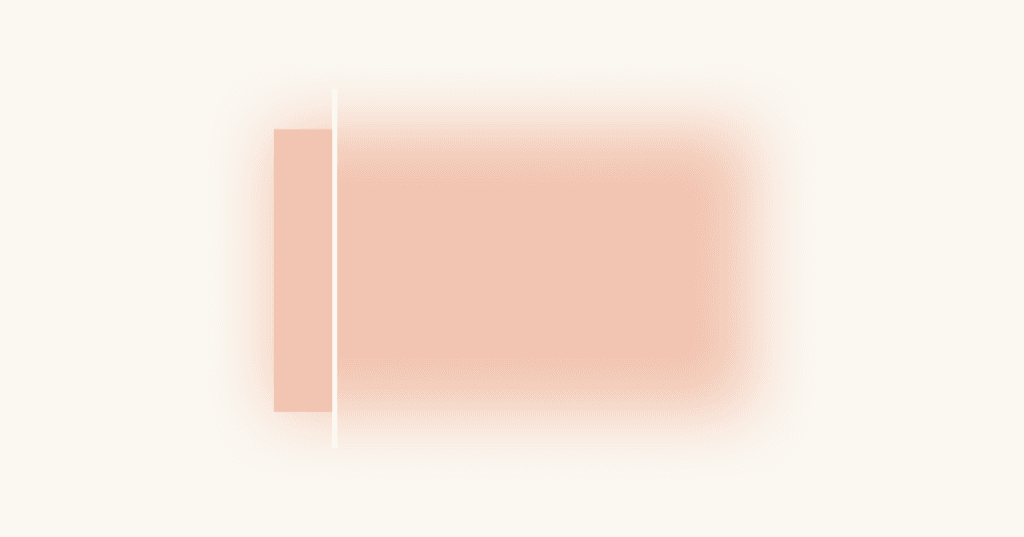 mostly blurred orange rectangle with sharply focused portion as a conceptual representation of problems with attachment and relationships