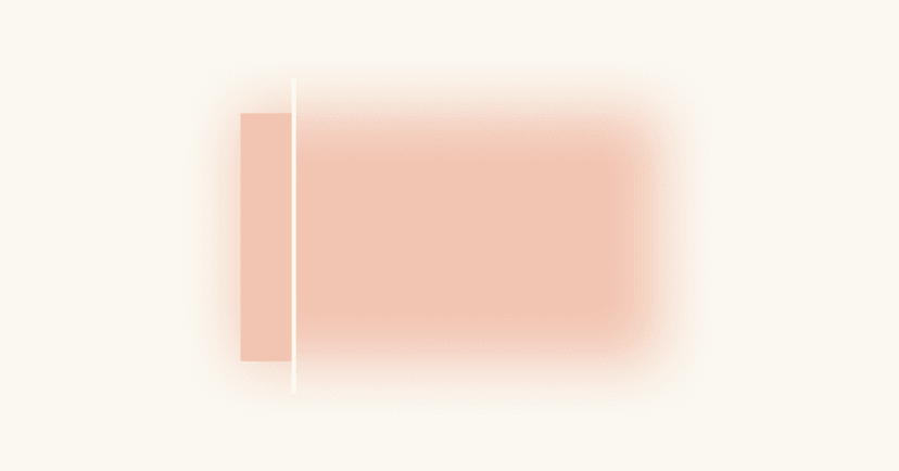 mostly blurred orange rectangle with sharply focused portion as a conceptual representation of problems with attachment and relationships