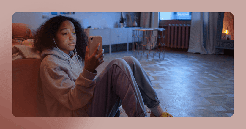 teen girl having difficulty sleeping due to cyberbullying
