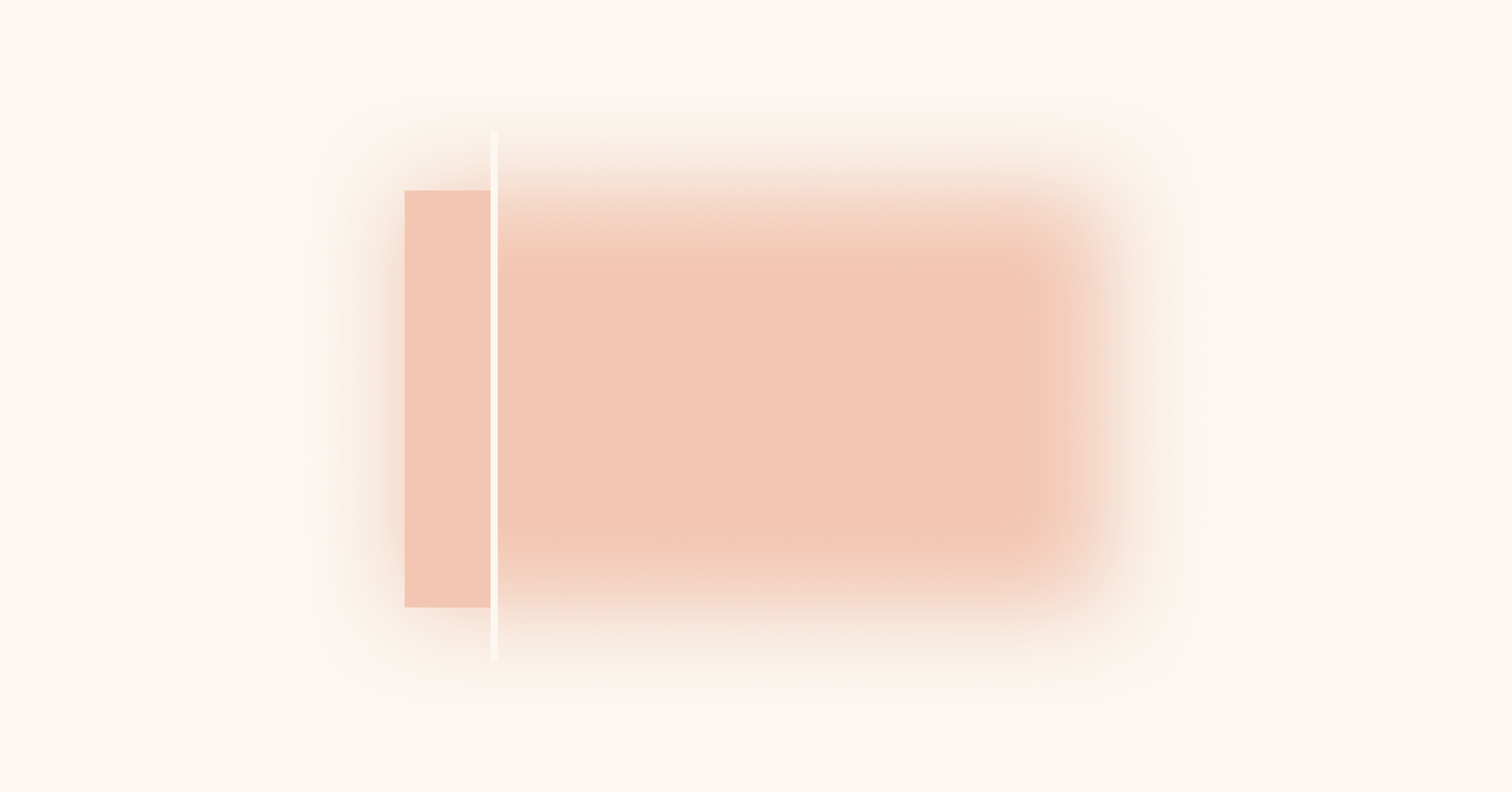mostly blurred orange rectangle with sharply focused portion as conceptual representation of the extreme highs and lows of depression
