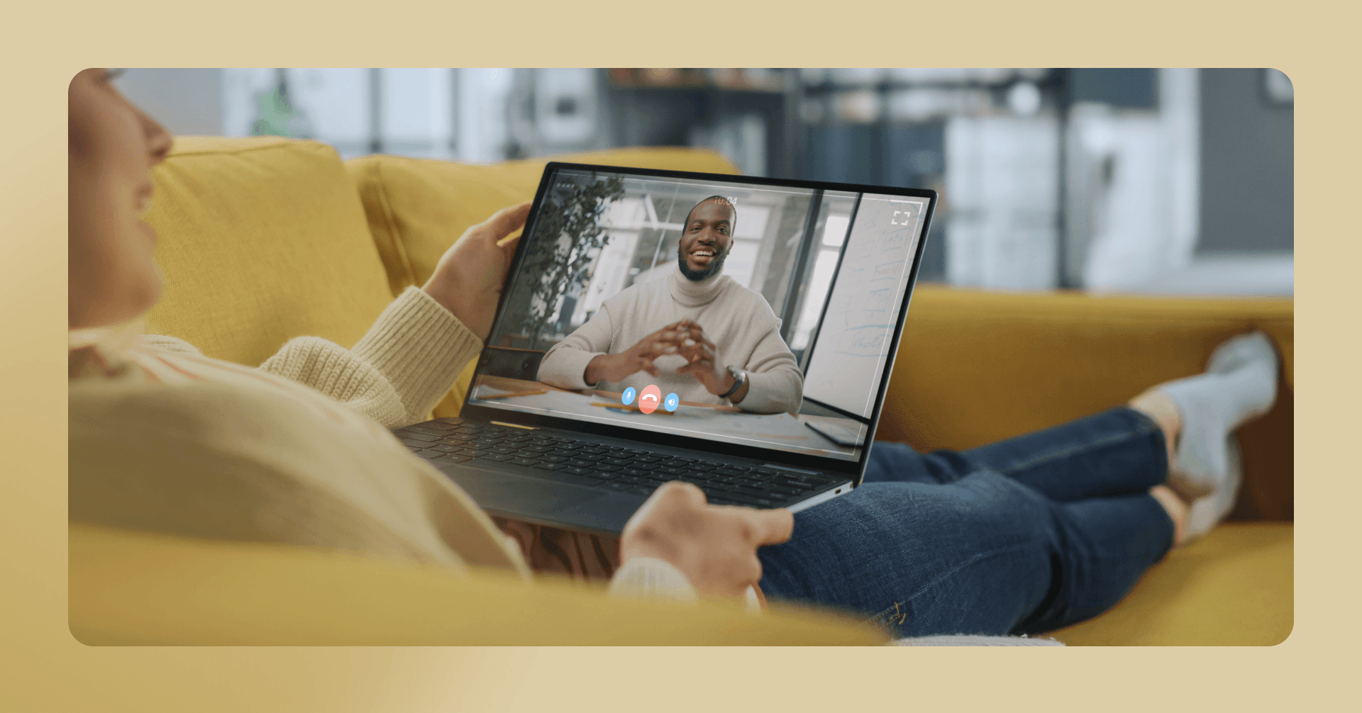 woman with AUD meeting with a psychiatrist virtually to discuss her symptoms