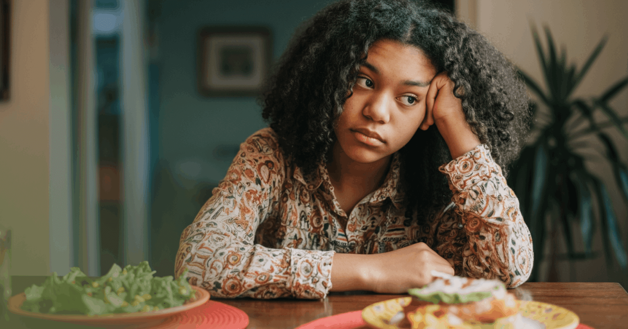 teen girl avoiding eating